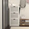 Streamdale Furniture Streamdale White Wooden Shoe Cabinet With 3 Flip Doors