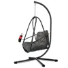 Streamdale Furniture Streamdale Wicker Egg Chair With Stand & Cushion