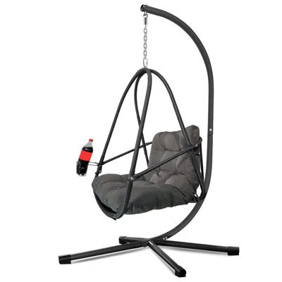 Streamdale Furniture Streamdale Wicker Egg Chair With Stand & Cushion