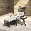 Streamdale Furniture Streamdale Wicker Patio Set With Lounge Chair, Table & Ottoman