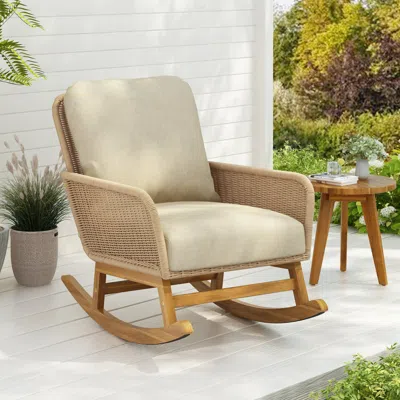 Streamdale Furniture Streamdale Wicker Rocking Chair With Cushions