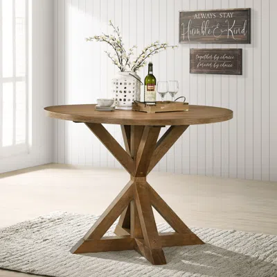 Streamdale Furniture Streamdale Windvale Cross-buck Base Counter Height Dining Table