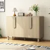 Streamdale Furniture Streamdale Wood Buffet Cabinet With Arc Handles