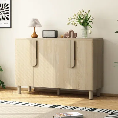 Streamdale Furniture Streamdale Wood Buffet Cabinet With Arc Handles
