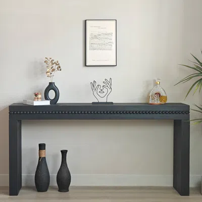 Streamdale Furniture Streamdale Wood Console Table/desk With Beads