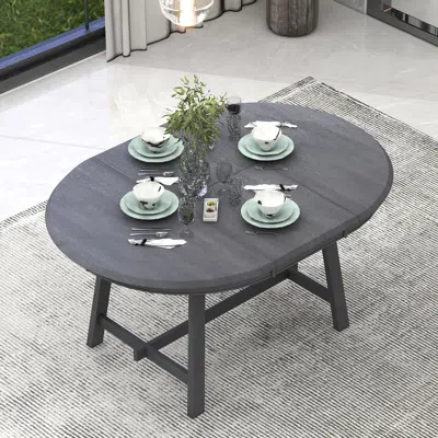 Streamdale Furniture Streamdale Wood Dining Table Round Extendable Dining Table For Dining Room