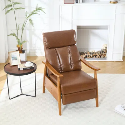 Streamdale Furniture Streamdale Wood Frame Armchair, Modern Accent Chair Lounge Chair For Living Room