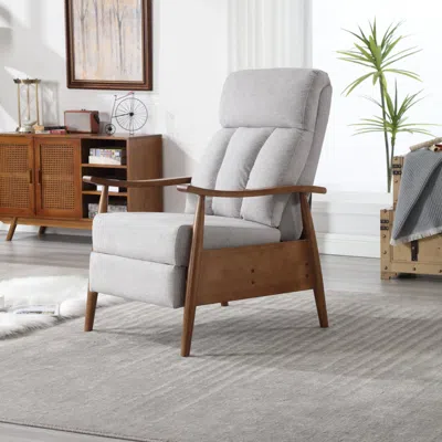 Streamdale Furniture Streamdale Wood Frame Armchair, Modern Accent Chair Lounge Chair For Living Room In Gray