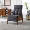 Streamdale Furniture Streamdale Wood Frame Armchair, Modern Accent Chair Lounge Chair For Living Room In Gray