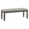 Streamdale Furniture Streamdale Wood Frame Dining Bench 1 Piece Antique Finish Frame With Neutral