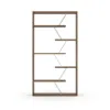 Streamdale Furniture Streamdale Wood Frame Etagere Open Back 6 Shelves Bookcase Industrial