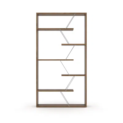 Streamdale Furniture Streamdale Wood Frame Etagere Open Back 6 Shelves Bookcase Industrial