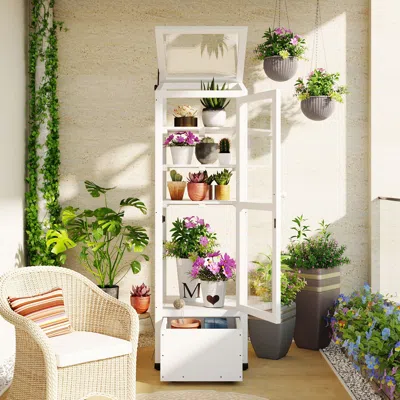 Streamdale Furniture Streamdale Wood Garden Greenhouse With Storage