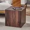 Streamdale Furniture Streamdale Wood Grain Coffee Table Modern Cube Design
