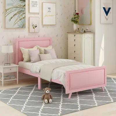 Streamdale Furniture Streamdale Wood Platform Bed Twin Bed Frame Mattress Foundation With Headboard