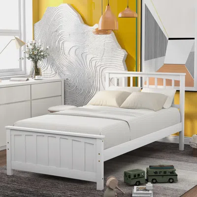 Streamdale Furniture Streamdale Wood Platform Bed Twin Size Platform Bed