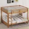 Streamdale Furniture Streamdale Wood Queen Size Bunk Bed With Ladder, Wood Color