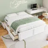 Streamdale Furniture Streamdale Wood Queen Size Platform Bed Frame With 6 Drawers