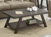 Streamdale Furniture Streamdale Wood Shelf Coffee Table In Weathered Espresso