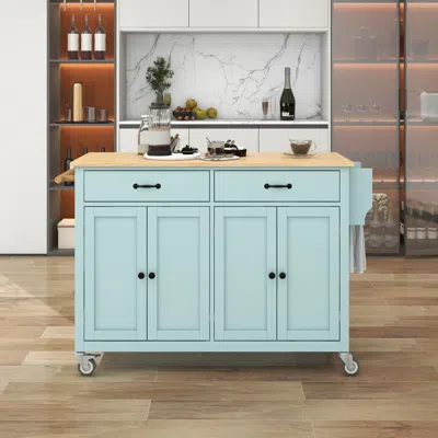 Streamdale Furniture Streamdale Wood Top Kitchen Island Cart