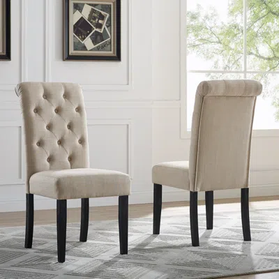Streamdale Furniture Streamdale Wood Tufted Asons Dining Chair