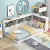 Streamdale Furniture Streamdale Wood Twin Size Daybed With Storage Cabinets And Usb Ports