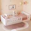 Streamdale Furniture Streamdale Wood Twin Size Platform Bed With Guardrail, White