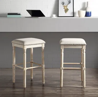 Streamdale Furniture Streamdale Wood Upholstered Swivel Bar Stools