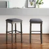 Streamdale Furniture Streamdale Wood Upholstered Swivel Bar Stools