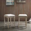Streamdale Furniture Streamdale Wood Upholstered Swivel Counter Height Stool