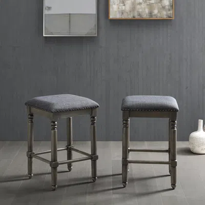 Streamdale Furniture Streamdale Wood Upholstered Swivel Counter Height Stool