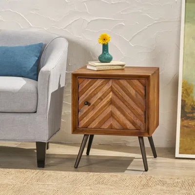 Streamdale Furniture Streamdale Wooden & Iron Cabinet