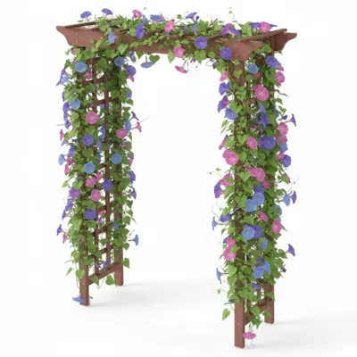 Streamdale Furniture Streamdale Wooden Arbor Wedding Arch For Ceremony Garden Backyard Decor In Multi