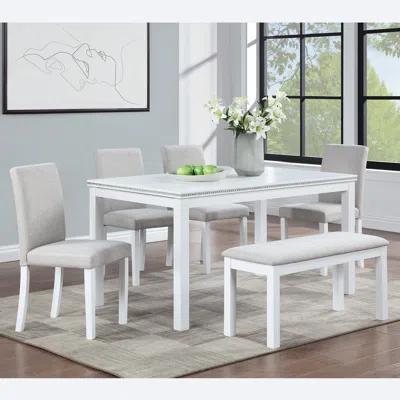 Streamdale Furniture Streamdale Wooden Dining Rectangular Table With Bench