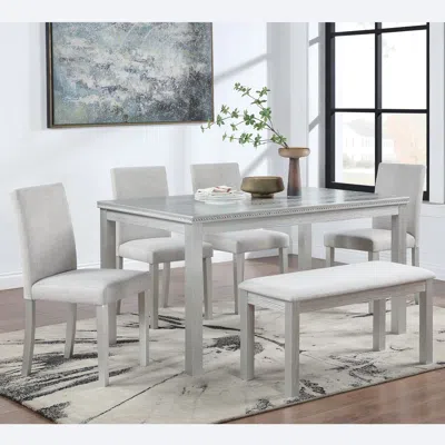 Streamdale Furniture Streamdale Wooden Dining Rectangular Table With Bench