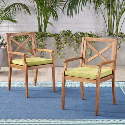 Streamdale Furniture Streamdale Wooden Patio Dining Chairs With Cushions