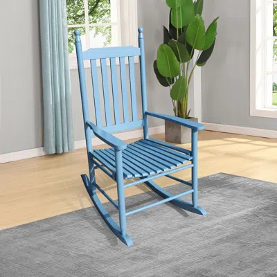 Streamdale Furniture Streamdale Wooden Porch Rocker Chair Iii In Blue