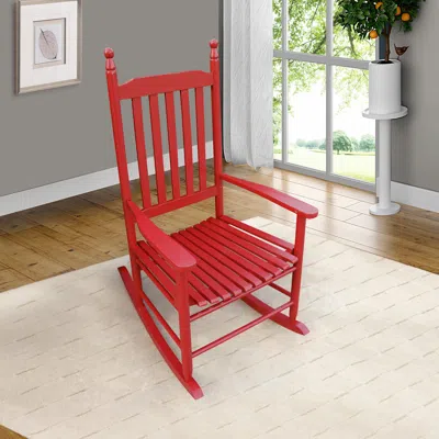 Streamdale Furniture Streamdale Wooden Porch Rocker Chair Iii In Red