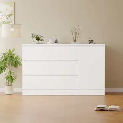 Streamdale Furniture Streamdale Wooden Side Cabinet With Hidden Drawers