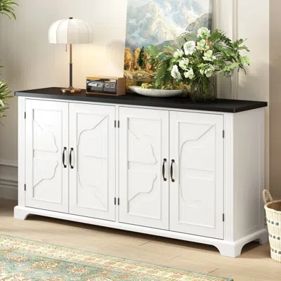 Streamdale Furniture Streamdale Wooden Sideboard With Pine Doors & Metal Handles
