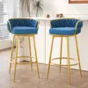 Streamdale Furniture Streamdale Woven Back Swivel Bar Stools Set Of 2, 31" Kitchen Chairs