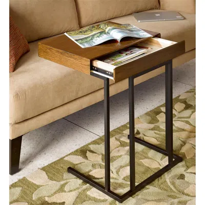 Streamdale Furniture Streamdale Wynn Pull Up Table In Brown
