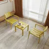 Streamdale Furniture Streamdale Yellow Pp Chair & Table Set - Indoor/outdoor, Easy Setup
