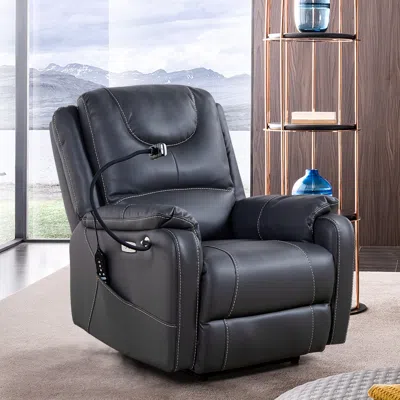 Streamdale Furniture Streamdale Zero Gravity Power Recliner With Massage And Heating In Orange