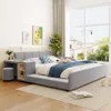 Streamdale Furniture Upholstered Bed With Desk & Stool