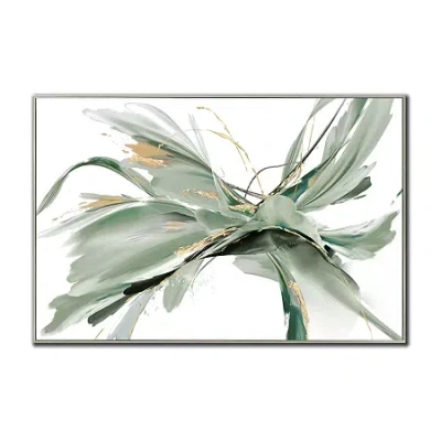Streamline Art Agave Dance Hand Embellished Canvas Art In Green