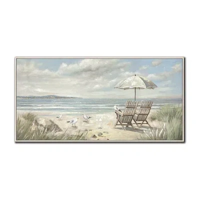Streamline Art Beachside Serenity Framed Canvas Art In Multi