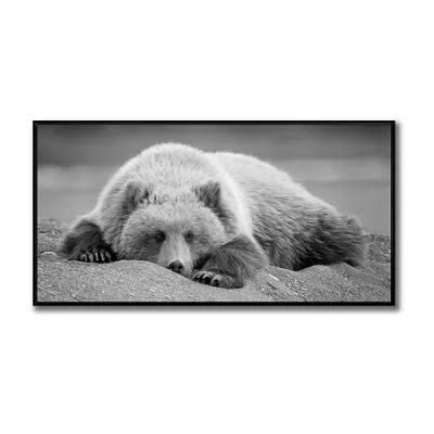 Streamline Art Bedroom Eyes Hand Embellished Canvas Art In Gray