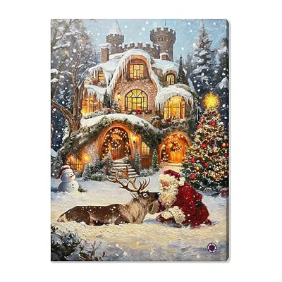 Streamline Art Before The Midnight Flight Light-up Canvas Art In Brown