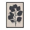 Streamline Art Black Rose Silhouette Ii Framed Canvas Art In Black